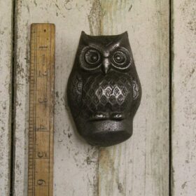 Door Knocker OWL SLEEPING Cast Ant Iron 105 x 70mm TBD - Alt B132