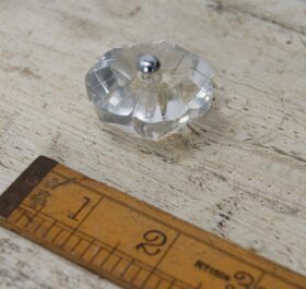 Glass Faceted Cupboard Knob FLOWER Shape 38mm