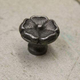 Knob Cupboard ROSE Design Cast Antique Iron 32mm