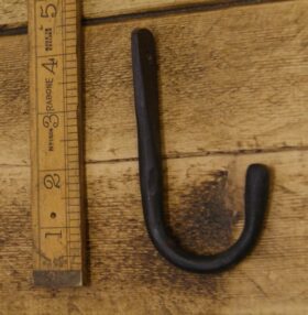 Single Hook Hand Forged VERMONT Black Wax 100mm
