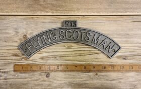 Sign Curved FLYING SCOTSMAN Cast Iron 300mm