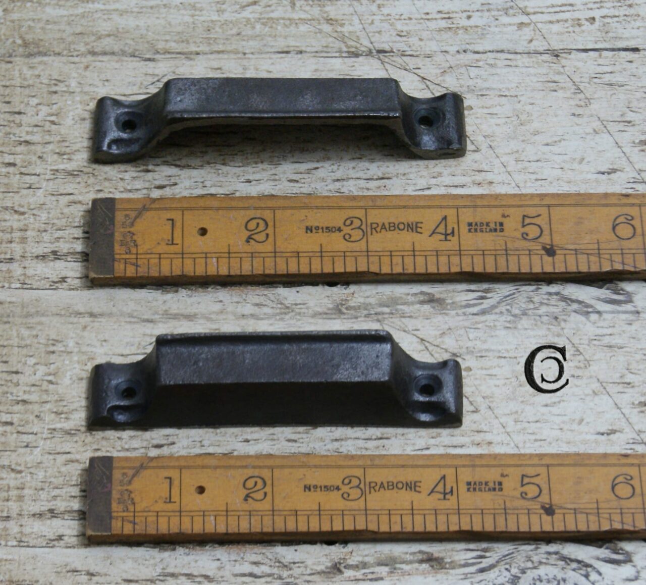 Rim Lock Keep Curved Plain Narrow Cast Iron 105mm