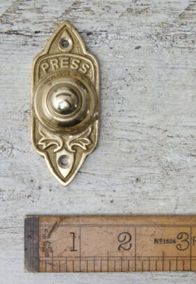 Door Bell Push Press MINSTER design 75mm x 27mm Solid Brass