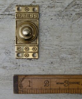 Door Bell Push Press RETRO design 75mm x 30mm Solid Brass