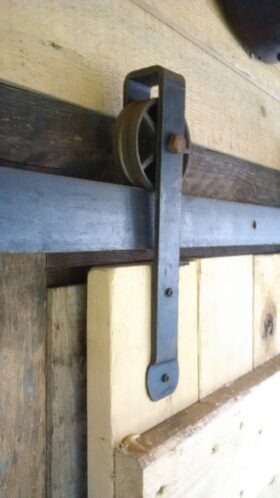 Sliding Door Track Set Architectural Penny End Antique Iron 1.8m Bar