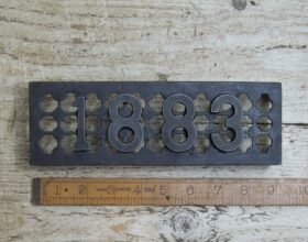 Air Brick Single 1883 Cast Antique Iron 229mm x 76mm x 42mm