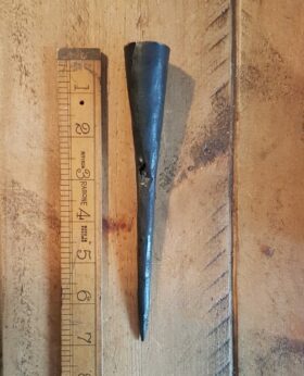 Candle Holder SPIKE Design Hand Forged Black 26mm x 180mm