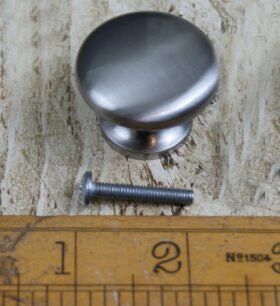 Knob Plain Shaker Brushed Nickel on Iron 35mm