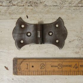 Butterfly Hinge Equal Pressed Steel Waxed Antique Iron 88mm x 52mm