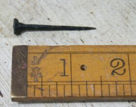 Nail - Hand Forged / Cut Black Beeswax 38mm