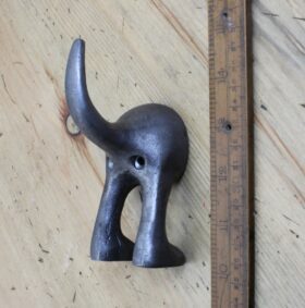 Coat Hook DOG TAIL Cast Antique Iron 115mm (HEAVY)