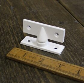 Casement Window Pivot Fitting Pin on Side Epoxy White 63mm