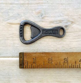 Bottle Opener Hand Held Key Ring GWR 1833 Cast Antique Iron