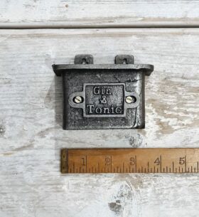 Cap Catcher with plaque GIN & TONIC Cast Antique Iron