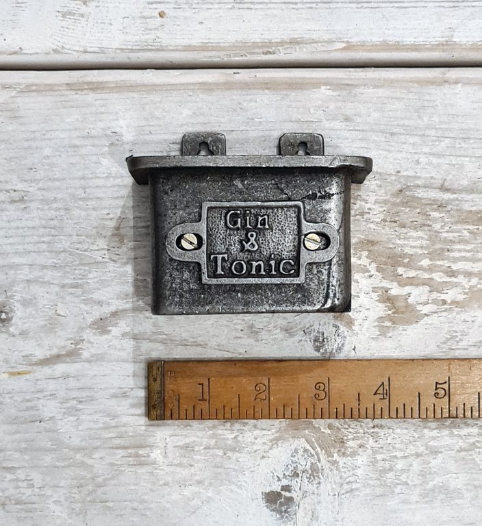 Cap Catcher with plaque GIN & TONIC Cast Antique Iron