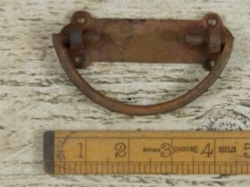 Drop Handle & Back Plate Cast Rust 105mm x 35mm (AF028R)