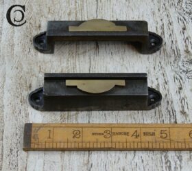 Rim Lock Keep Half Moon Heavy Cast Iron & Brass Davenport