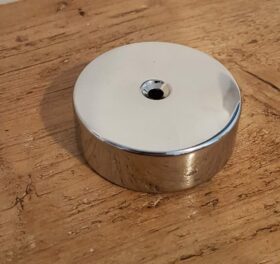 End Cap Socket for Mop Stick Hand Rail Chrome for 54mm Diameter