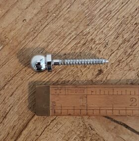 Finial Head Screw - Mop Stick Hand Rail End Cap Chrome 40mm
