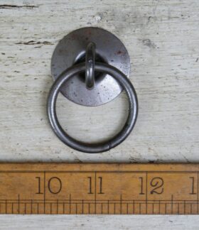 Ring & Back Plate Handle Antique Iron 47mm Overall Diameter (AF013)