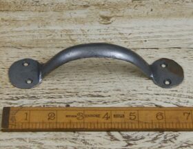 Pull Handle Round End Hand Forged 2 Hole Antique Iron 175mm - TBD
