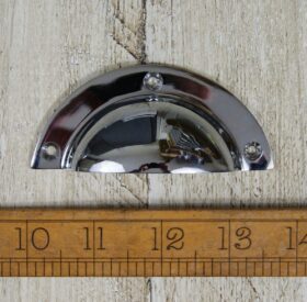 Cup Handle Basic Design Chrome on Brass 92mm 6g Screw