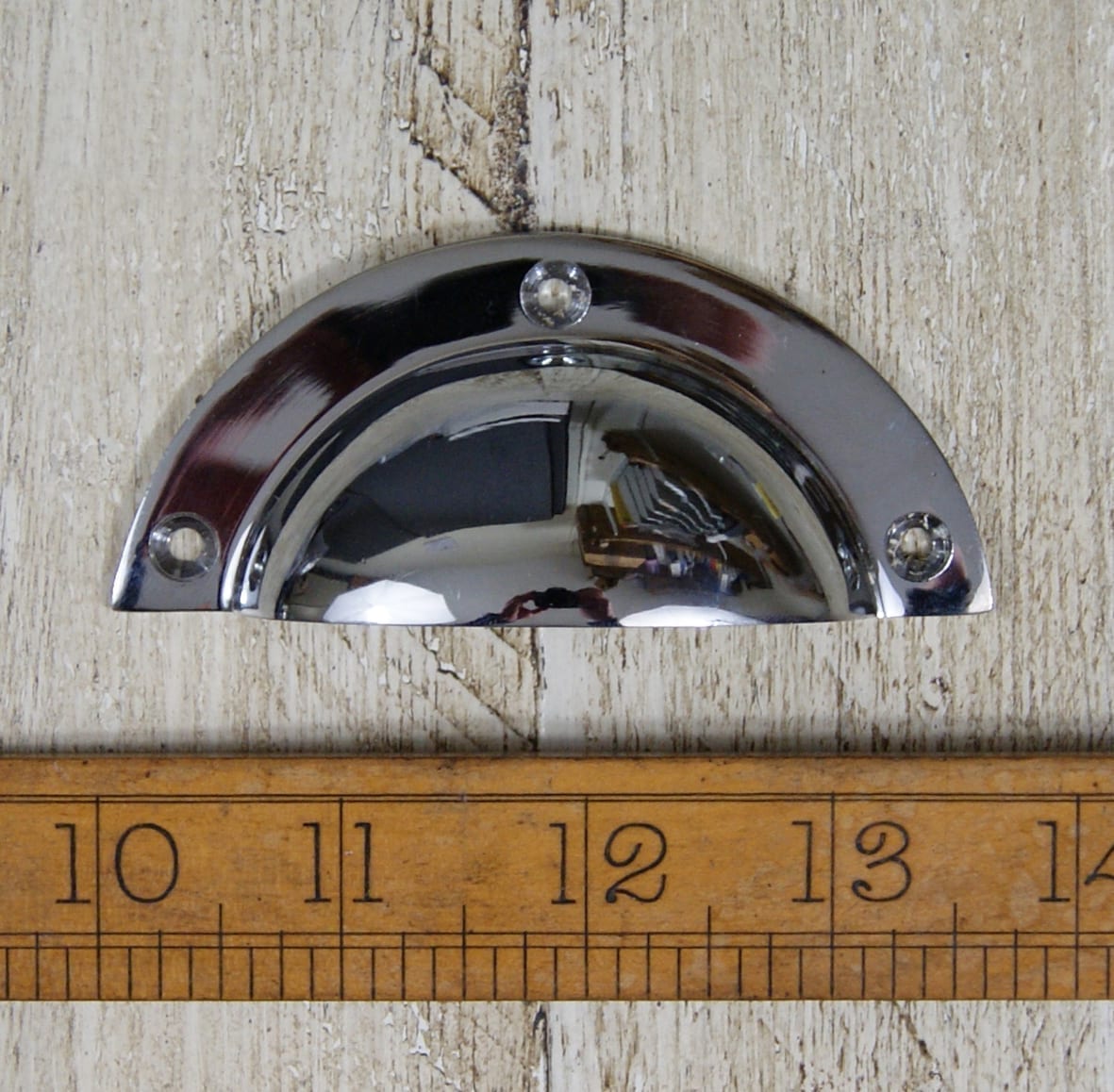 Cup Handle Basic Design Chrome on Brass 92mm 6g Screw