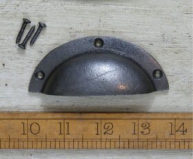 Cup Handle Plain Shallow Type Antique Iron Front Fix 96mm