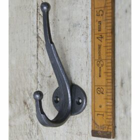 Hat & Coat Hook Double IKEA Cast Antique Iron 100mm
