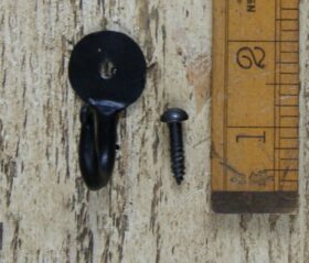 Key Hook Single Penny End Hand Forged Black Wax 50mm Alt 03.337.BW.50