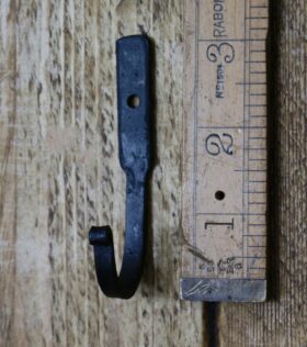 Utensil Hook Single Hand Forged Black Beeswax 78mm (see 03 code)
