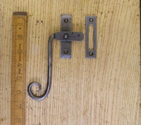 Casement Fastener Curly Left Hand Hand Forged Antique Iron 113mm
