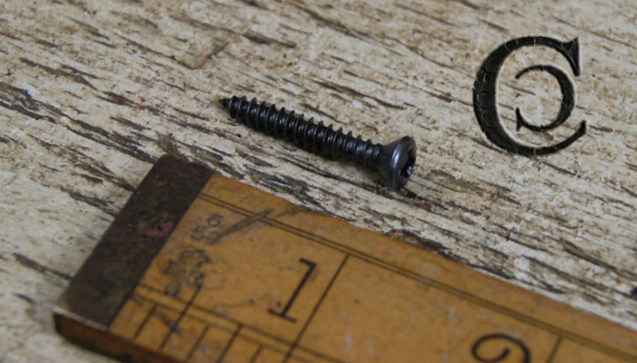 Wood Screw Pozi Raised Antique Iron Countersunk 6g x 3.5mm x25mm