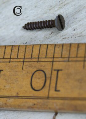 Wood Screw Slotted Flat Antique Iron Countersunk 6g x 3.5mm x 20mm