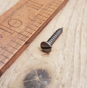 Wood Screw Slotted Raised Antique Iron Countersunk 6g x 3.5mm x 20mm