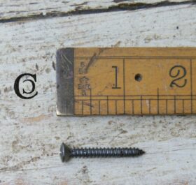 Wood Screw Slotted Raised Antique Iron Countersunk g x 4mm x 32mm