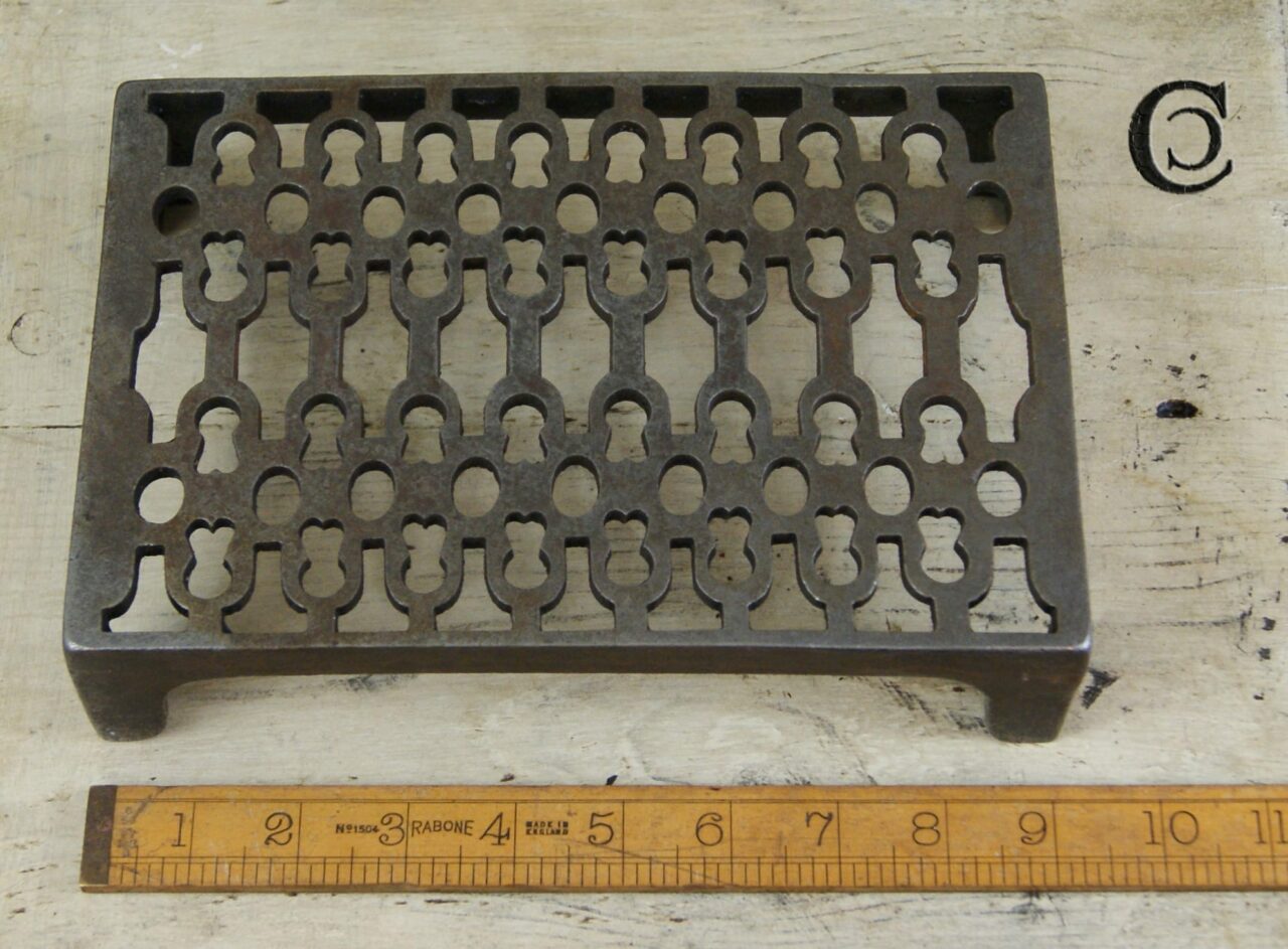 Air Brick / Trivet Cast Antique Iron Double 229mm x 152mm