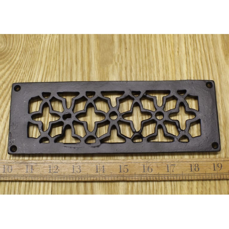 Air Vent (Air Brick) Rebated Satin Epoxy Black 83mm x 232mm