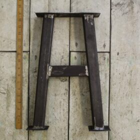 Bench End Frame Farmhouse A Frame 50x25 Box Section 400mm High - Top 75x230, Legs 180<290 Antique Iron