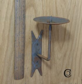 Candle Holder for Clay Pantile Spike Antique Iron 150mm x 75mm Diameter