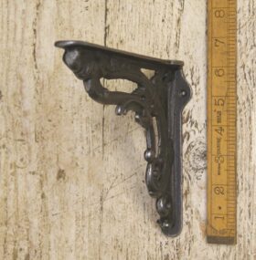 Shelf Bracket Victorian Flower Cast Antique Iron 160mm x 200mm