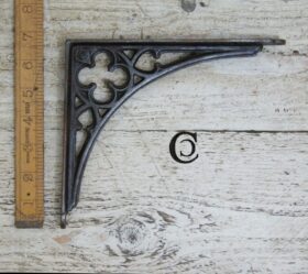 Shelf Bracket GOTHIC Design Cast Antique Iron 177 x 195mm