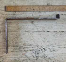 Shelf Bracket UTILITY Angled Lip Strong Antique Steel 150mm x 225mm