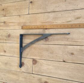 Shelf Bracket GALLOWS Penny End Cast Antique Iron 267mm x 395mm