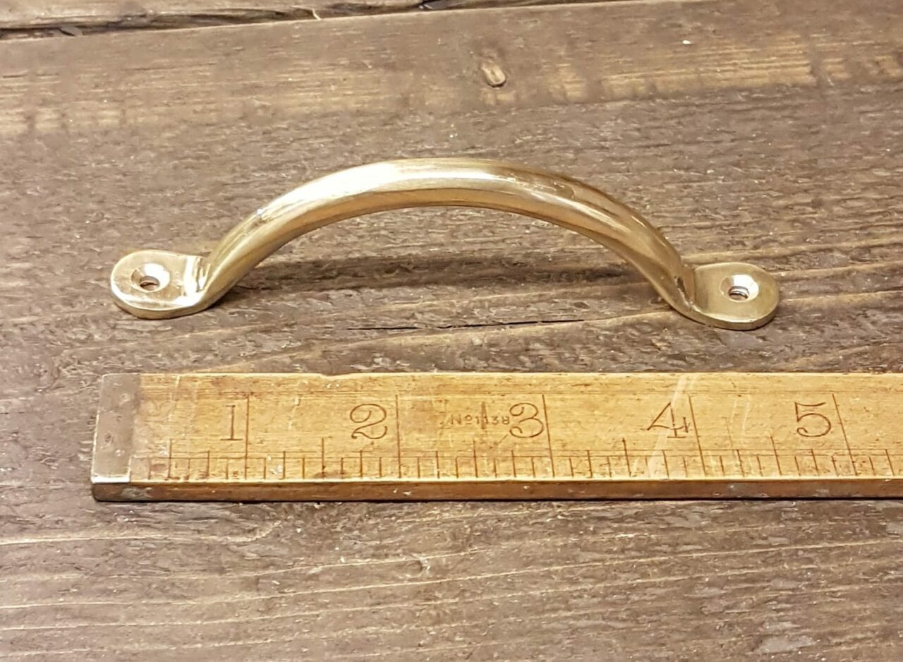 Bow Handle Penny End Solid Brass 125mm