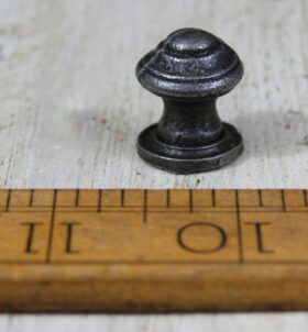 Knob & Base Plate Victorian Cast Antique Iron 16mm Diameter