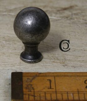 Ball Knob & Stem EASTBURN style Antique Iron 25mm
