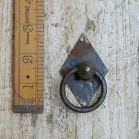Ring & Diamond B/Plate Drop Handle Vertical Antique Iron 60mm