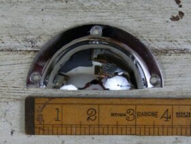 Cup Handle Basic Design Chrome on Cast Iron 96mm