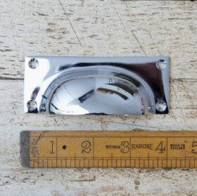 Cup Handle Square Design Chrome On Brass 100mm x 40mm